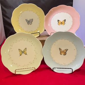 Lenox Butterfly Meadow set of 4 salad plates